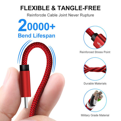 USB C Cable 6ft 5pack CLEEFUN | USB A to USB C Fast Charging USBC Cable