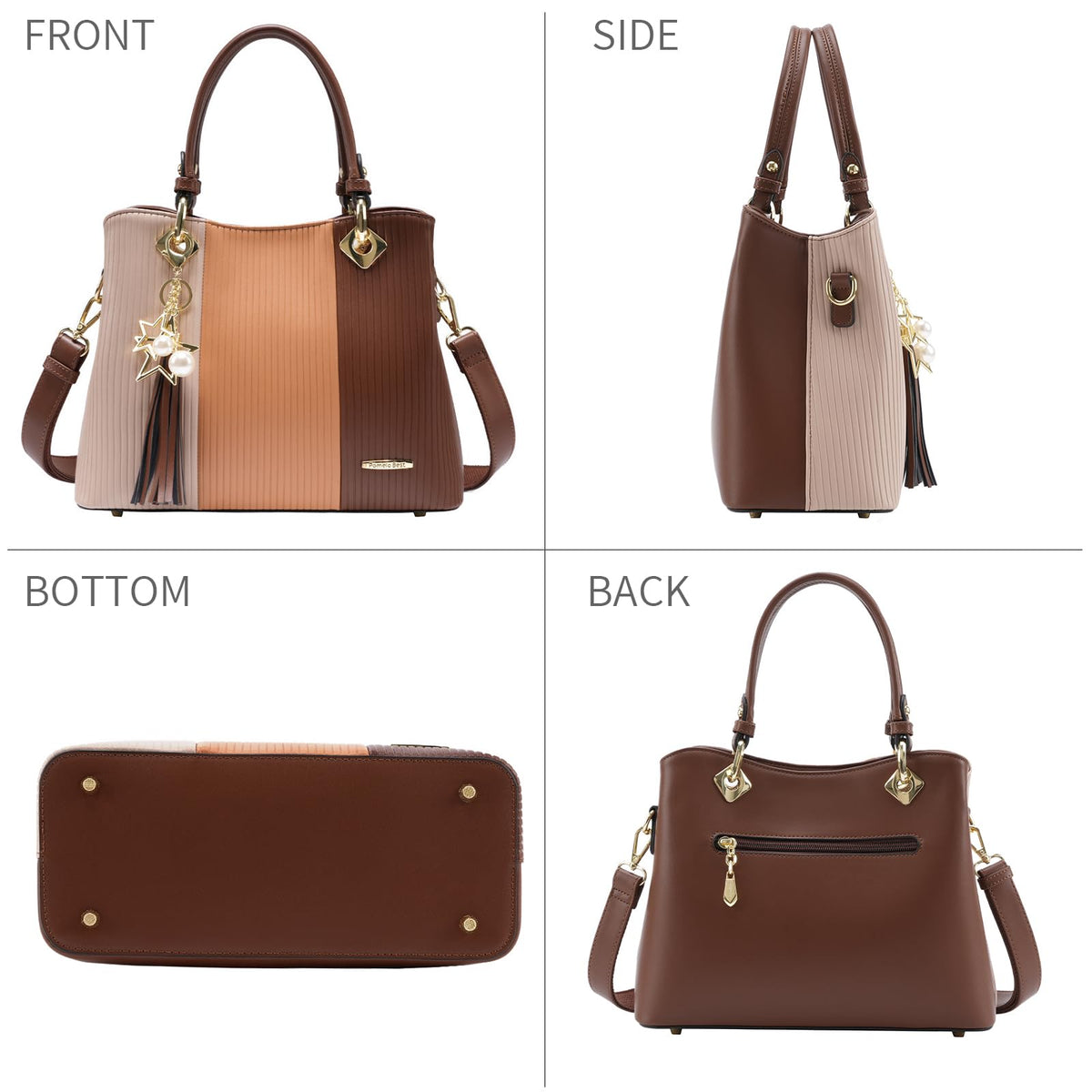 Pomelo Best Handbags for Women with Multiple Internal Pockets in Pretty Color Combination