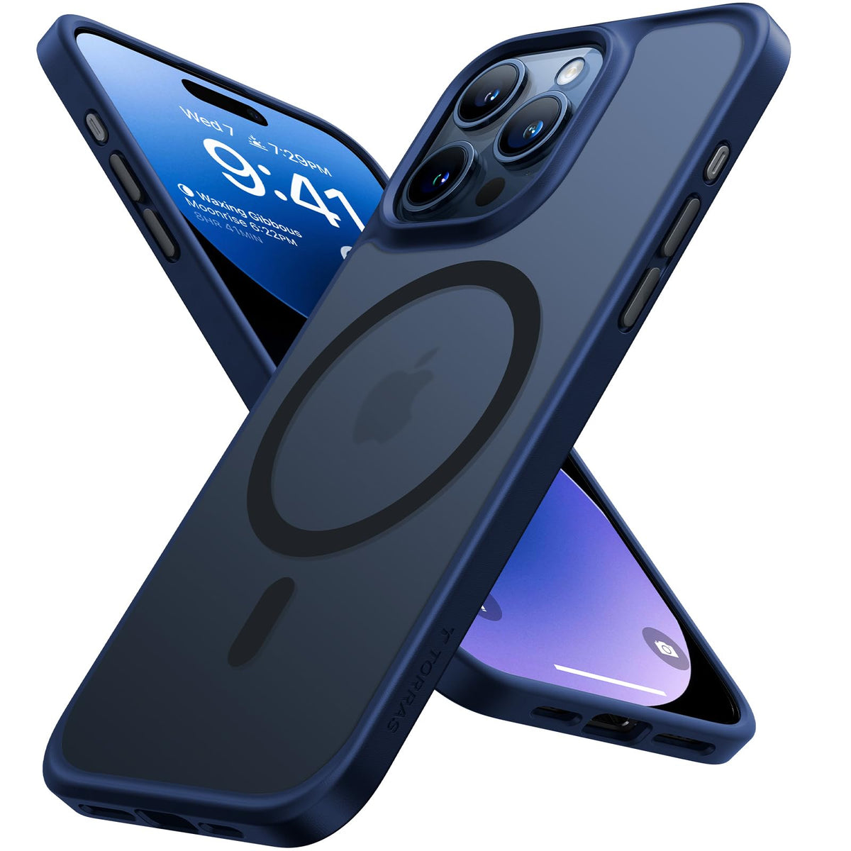 TORRAS Stronger Magnetic &amp; Shockproof for iPhone 17 Pro Max Case, Deep Blue