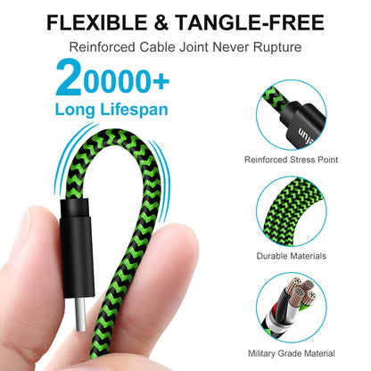USB C Cable 6ft 5pack CLEEFUN | USB A to USB C Fast Charging USBC Cable