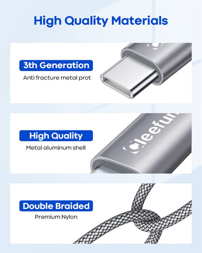 USB C Cable 6ft 5pack CLEEFUN | USB A to USB C Fast Charging USBC Cable