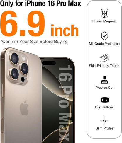 TORRAS Stronger Magnetic &amp; Shockproof for iPhone 17 Pro Max Case, Deep Blue