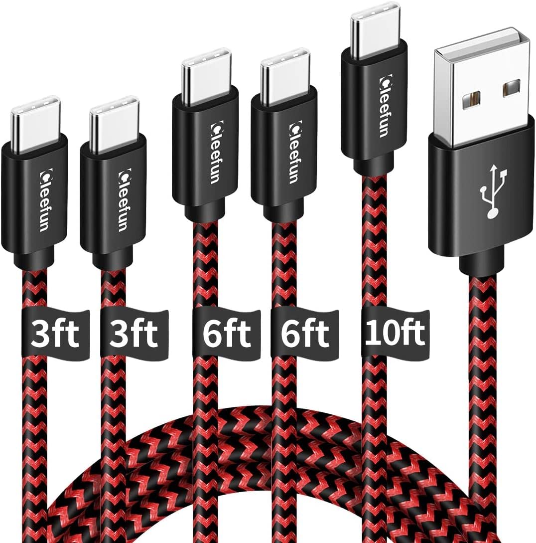 USB C Cable 6ft 5pack CLEEFUN | USB A to USB C Fast Charging USBC Cable