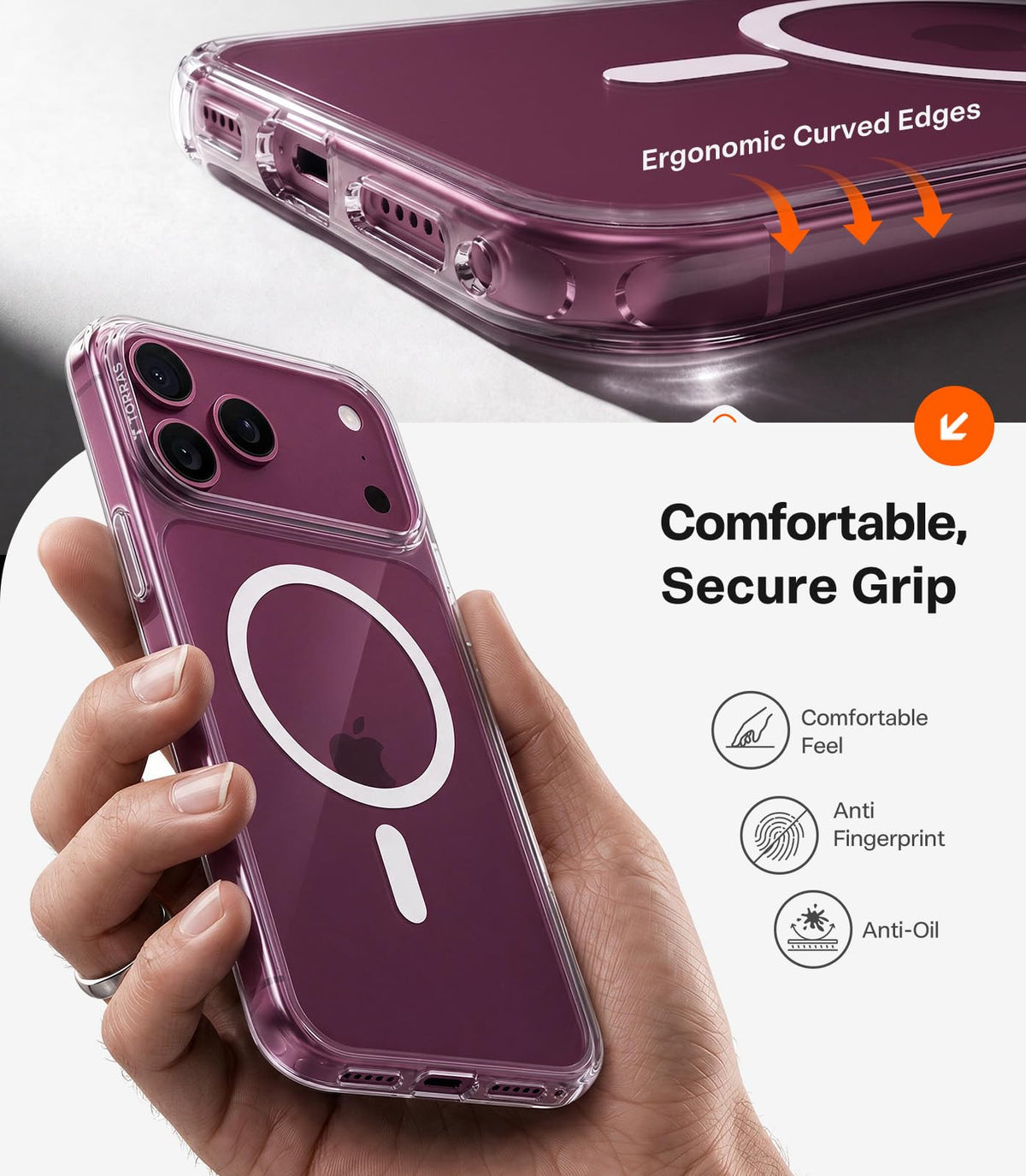 TORRAS Stronger Magnetic &amp; Shockproof for iPhone 17 Pro Max Case, Deep Blue