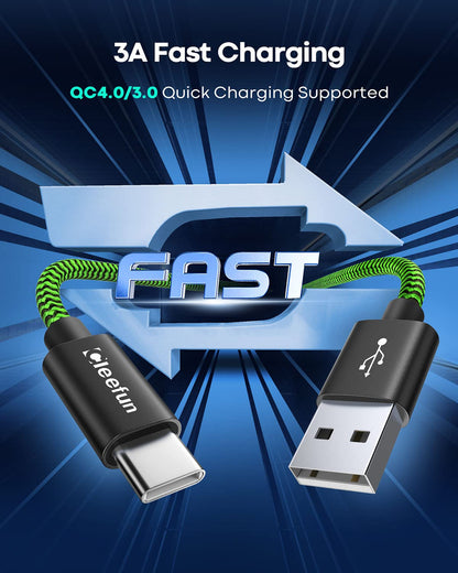 USB C Cable 6ft 5pack CLEEFUN | USB A to USB C Fast Charging USBC Cable