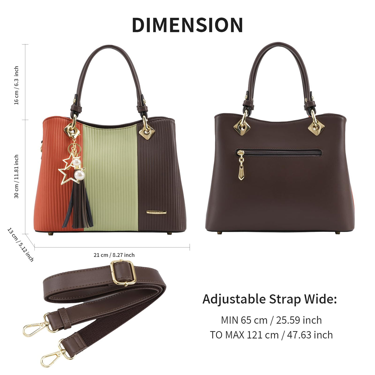 Pomelo Best Handbags for Women with Multiple Internal Pockets in Pretty Color Combination