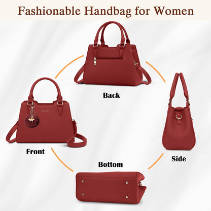IGOLUMON Top-Handle Handbag Leather Purses for Women Waterproof Crossbody Womens Handbags Anti Theft Tote Purse Ladies