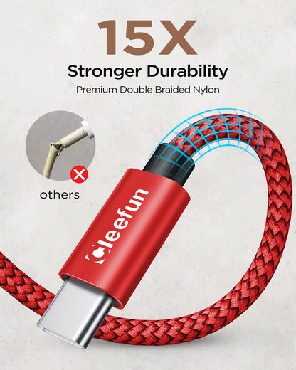 USB C Cable 6ft 5pack CLEEFUN | USB A to USB C Fast Charging USBC Cable