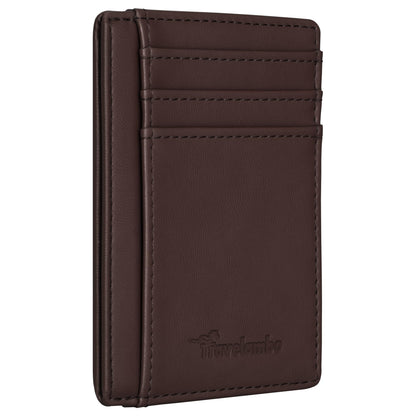 Slim Wallet, Leather, RFID Blocking Medium Size