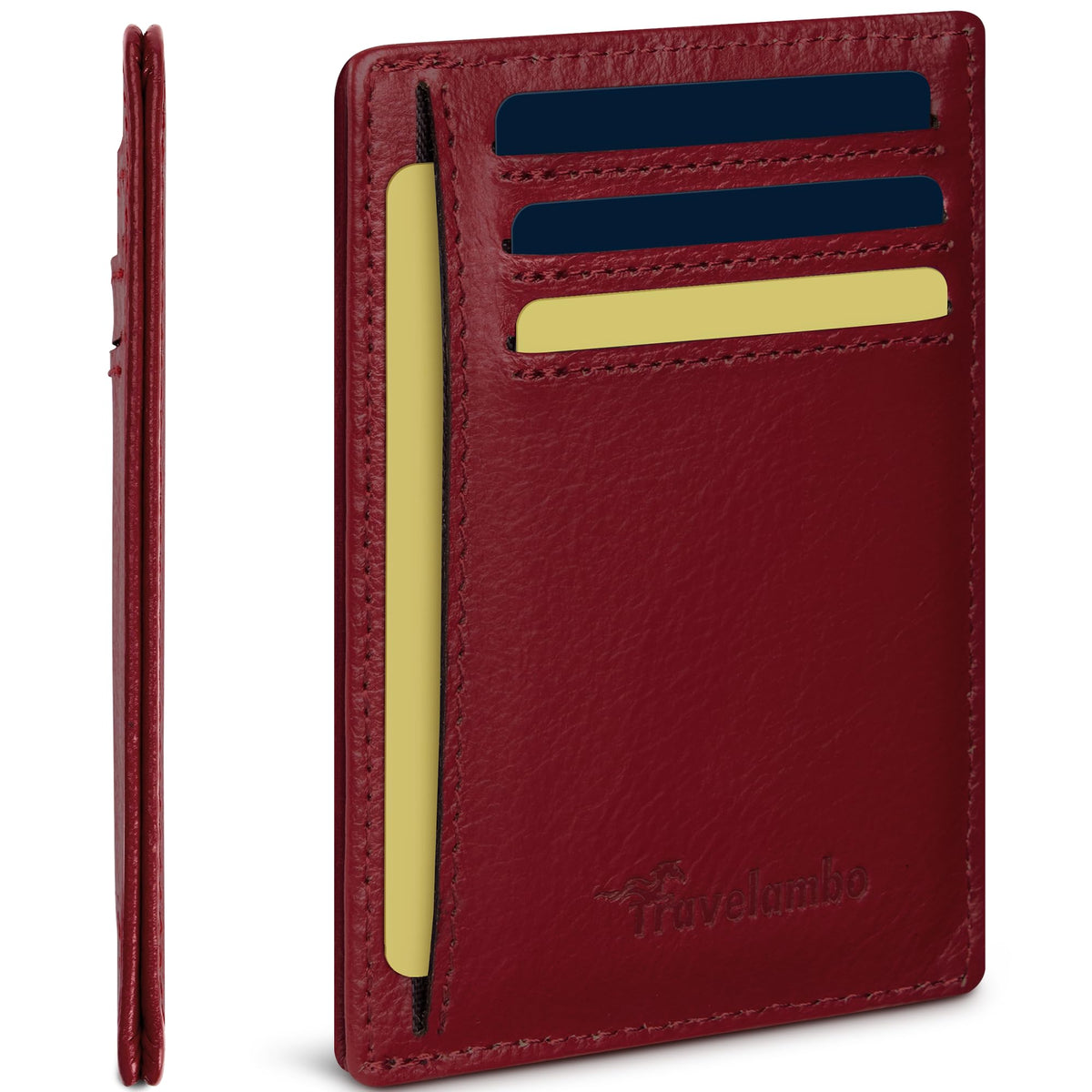 Slim Wallet, Leather, RFID Blocking Medium Size