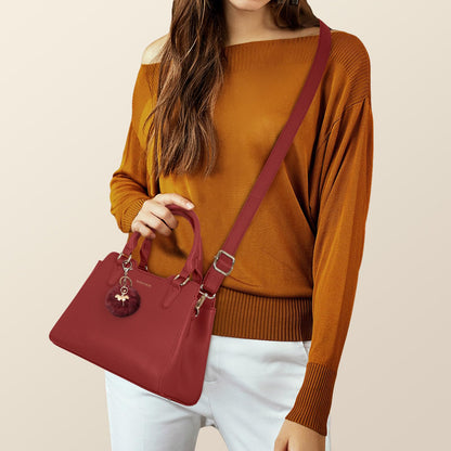 IGOLUMON Top-Handle Handbag Leather Purses for Women Waterproof Crossbody Womens Handbags Anti Theft Tote Purse Ladies