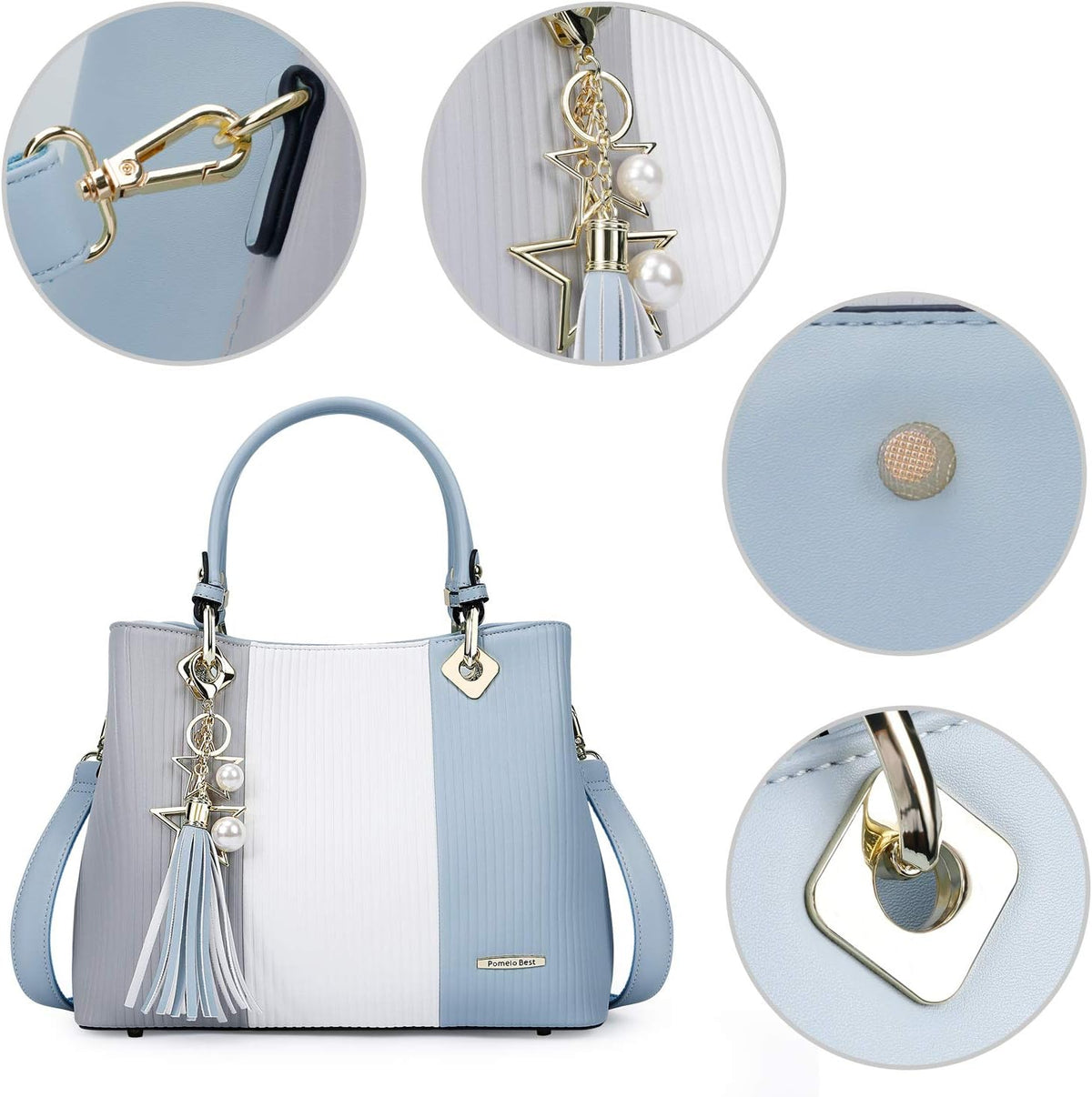 Pomelo Best Handbags for Women with Multiple Internal Pockets in Pretty Color Combination