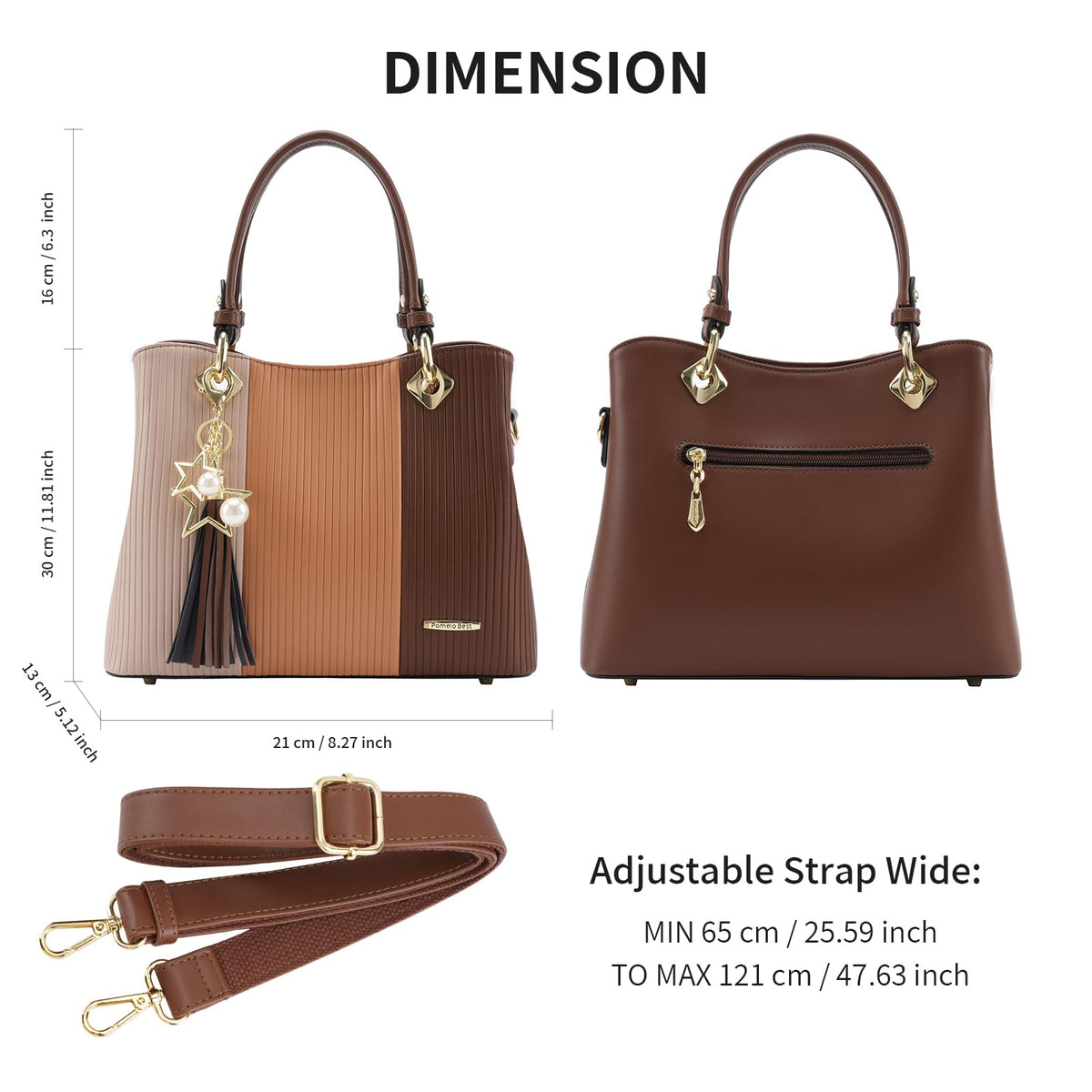 Pomelo Best Handbags for Women with Multiple Internal Pockets in Pretty Color Combination