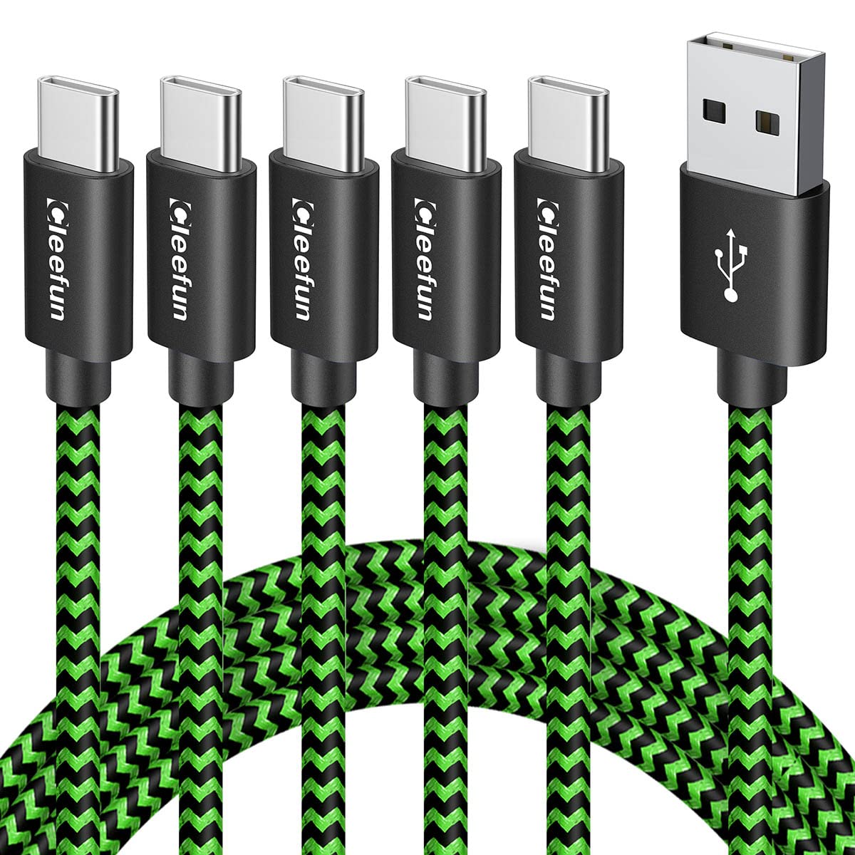 USB C Cable 6ft 5pack CLEEFUN | USB A to USB C Fast Charging USBC Cable