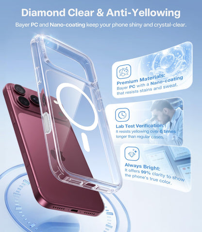 TORRAS Stronger Magnetic &amp; Shockproof for iPhone 17 Pro Max Case, Deep Blue
