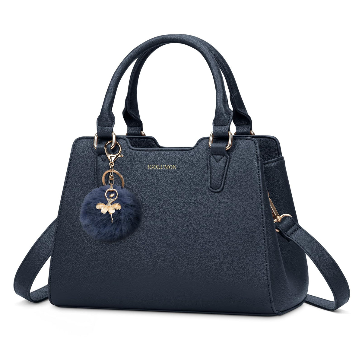 IGOLUMON Top-Handle Handbag Leather Purses for Women Waterproof Crossbody Womens Handbags Anti Theft Tote Purse Ladies