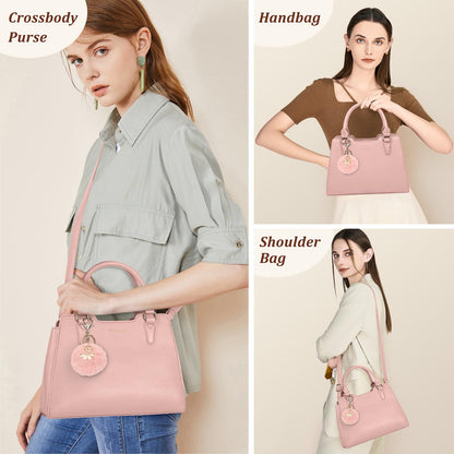 IGOLUMON Top-Handle Handbag Leather Purses for Women Waterproof Crossbody Womens Handbags Anti Theft Tote Purse Ladies