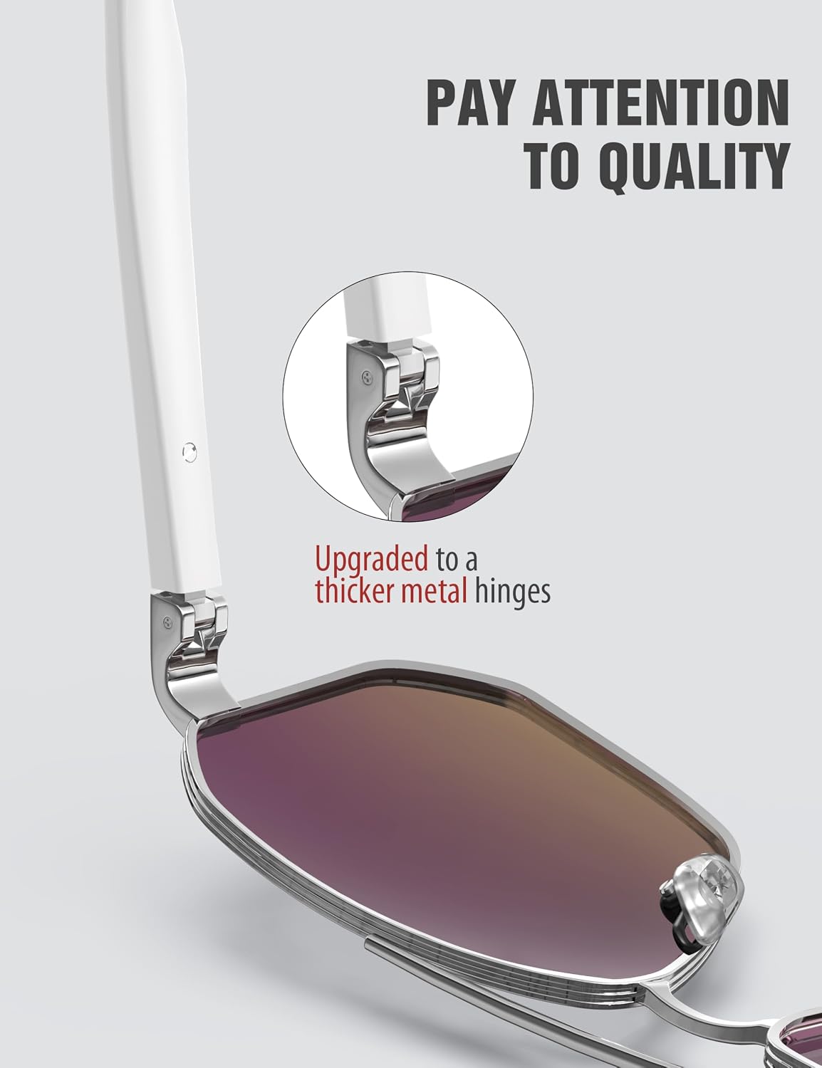 LUENX Aviator Polarized Sunglasses for Men: Square UV400 Driving