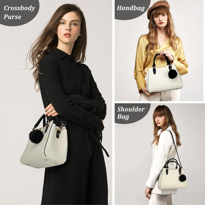 IGOLUMON Top-Handle Handbag Leather Purses for Women Waterproof Crossbody Womens Handbags Anti Theft Tote Purse Ladies