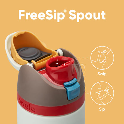 Owala FreeSip Insulated Stainless Steel Water Bottle with Straw for Sports and Travel, BPA-Free, 24oz, Foggy Tide