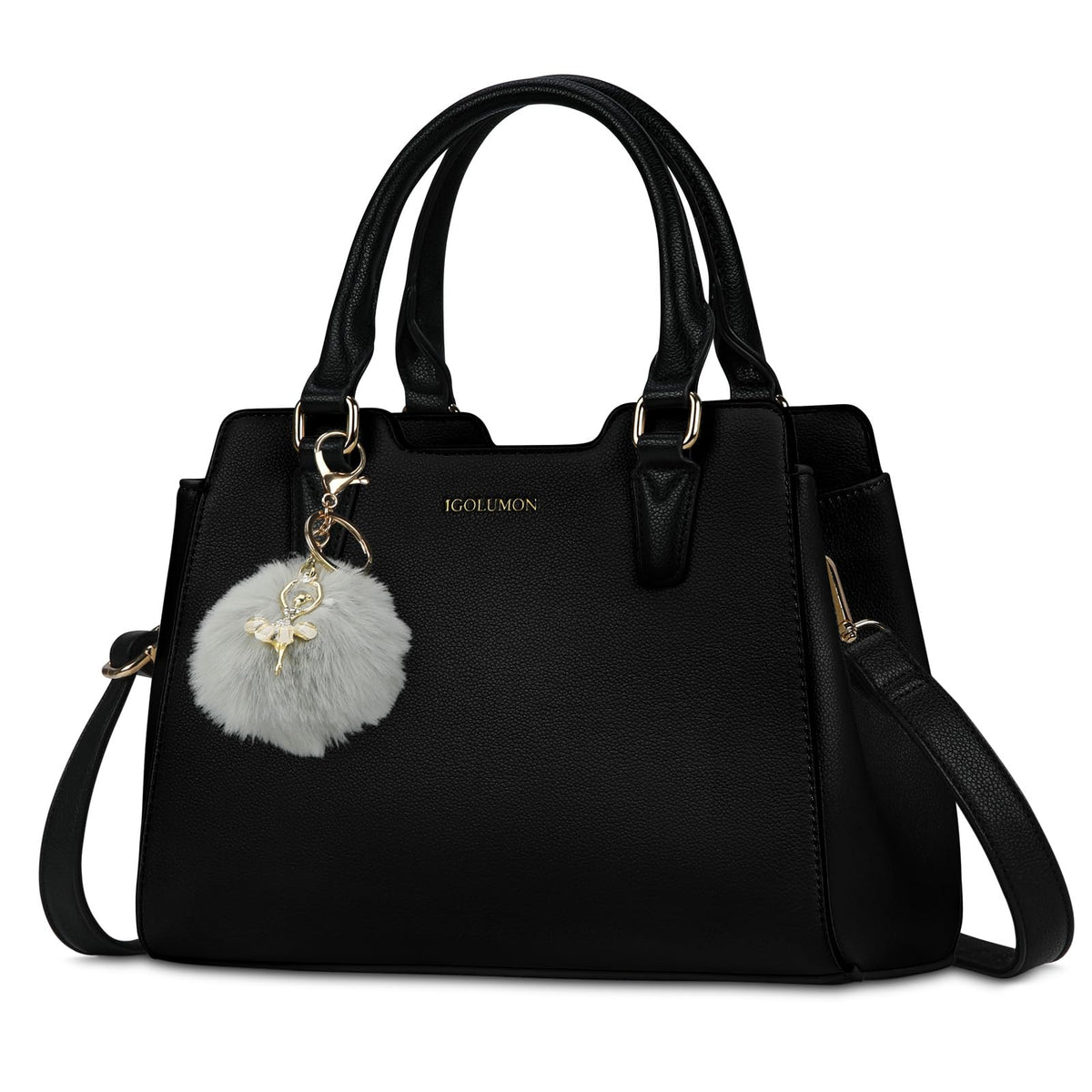 IGOLUMON Top-Handle Handbag Leather Purses for Women Waterproof Crossbody Womens Handbags Anti Theft Tote Purse Ladies