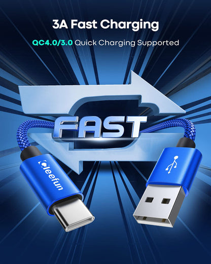 USB C Cable 6ft 5pack CLEEFUN | USB A to USB C Fast Charging USBC Cable