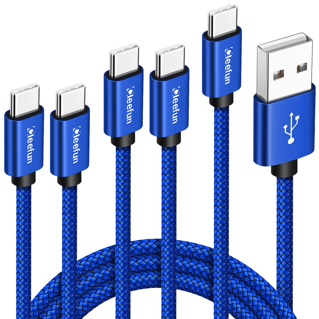 USB C Cable 6ft 5pack CLEEFUN | USB A to USB C Fast Charging USBC Cable