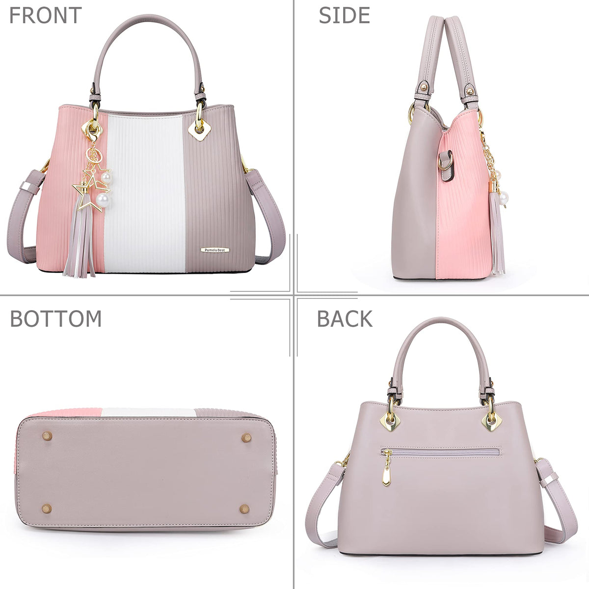 Pomelo Best Handbags for Women with Multiple Internal Pockets in Pretty Color Combination