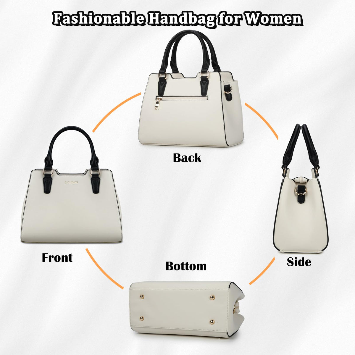 IGOLUMON Top-Handle Handbag Leather Purses for Women Waterproof Crossbody Womens Handbags Anti Theft Tote Purse Ladies
