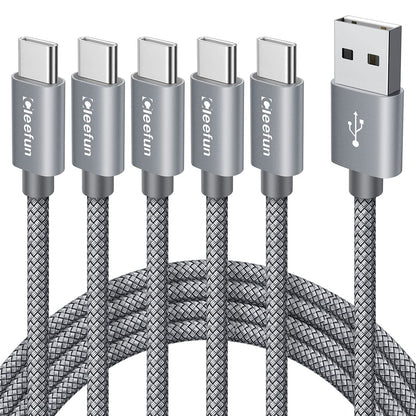 USB C Cable 6ft 5pack CLEEFUN | USB A to USB C Fast Charging USBC Cable