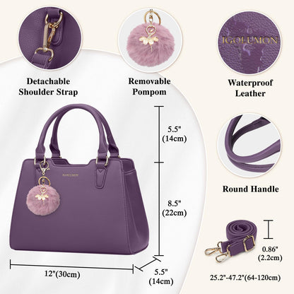 IGOLUMON Top-Handle Handbag Leather Purses for Women Waterproof Crossbody Womens Handbags Anti Theft Tote Purse Ladies