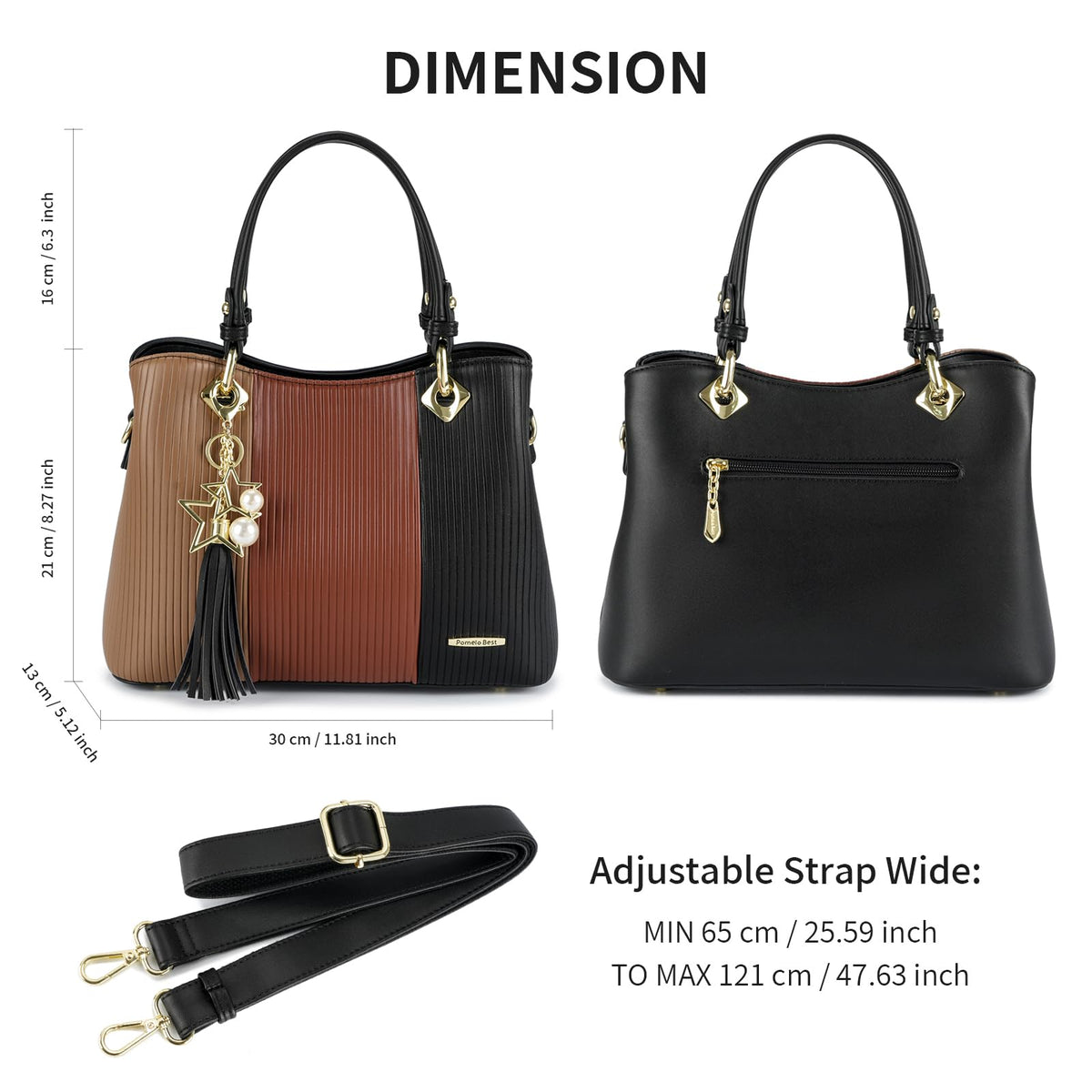 Pomelo Best Handbags for Women with Multiple Internal Pockets in Pretty Color Combination
