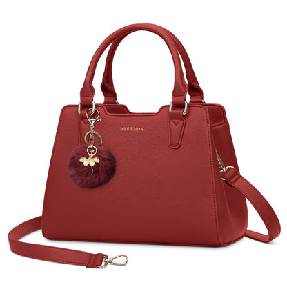 IGOLUMON Top-Handle Handbag Leather Purses for Women Waterproof Crossbody Womens Handbags Anti Theft Tote Purse Ladies