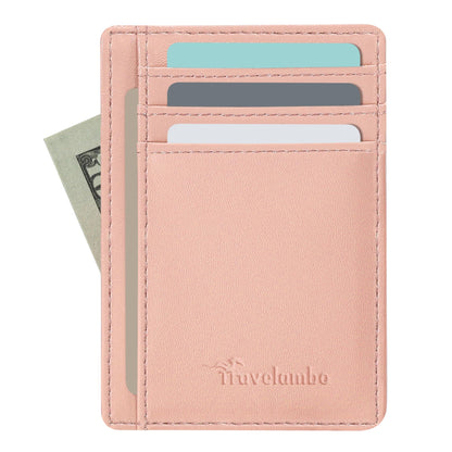 Slim Wallet, Leather, RFID Blocking Medium Size