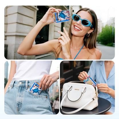 Slim Wallet, Leather, RFID Blocking Medium Size