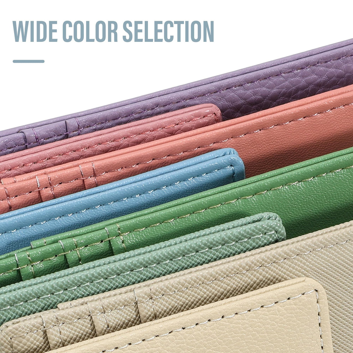 Slim Wallet, Leather, RFID Blocking Medium Size