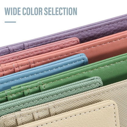 Slim Wallet, Leather, RFID Blocking Medium Size