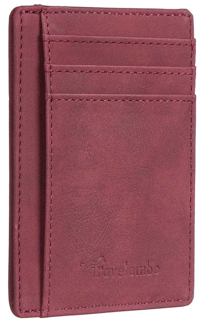 Slim Wallet, Leather, RFID Blocking Medium Size