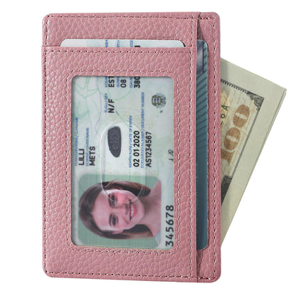 Slim Wallet, Leather, RFID Blocking Medium Size