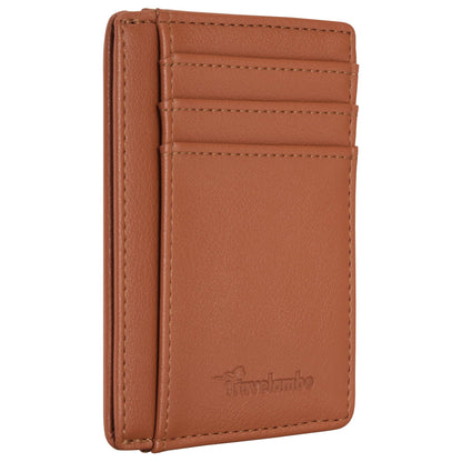 Slim Wallet, Leather, RFID Blocking Medium Size