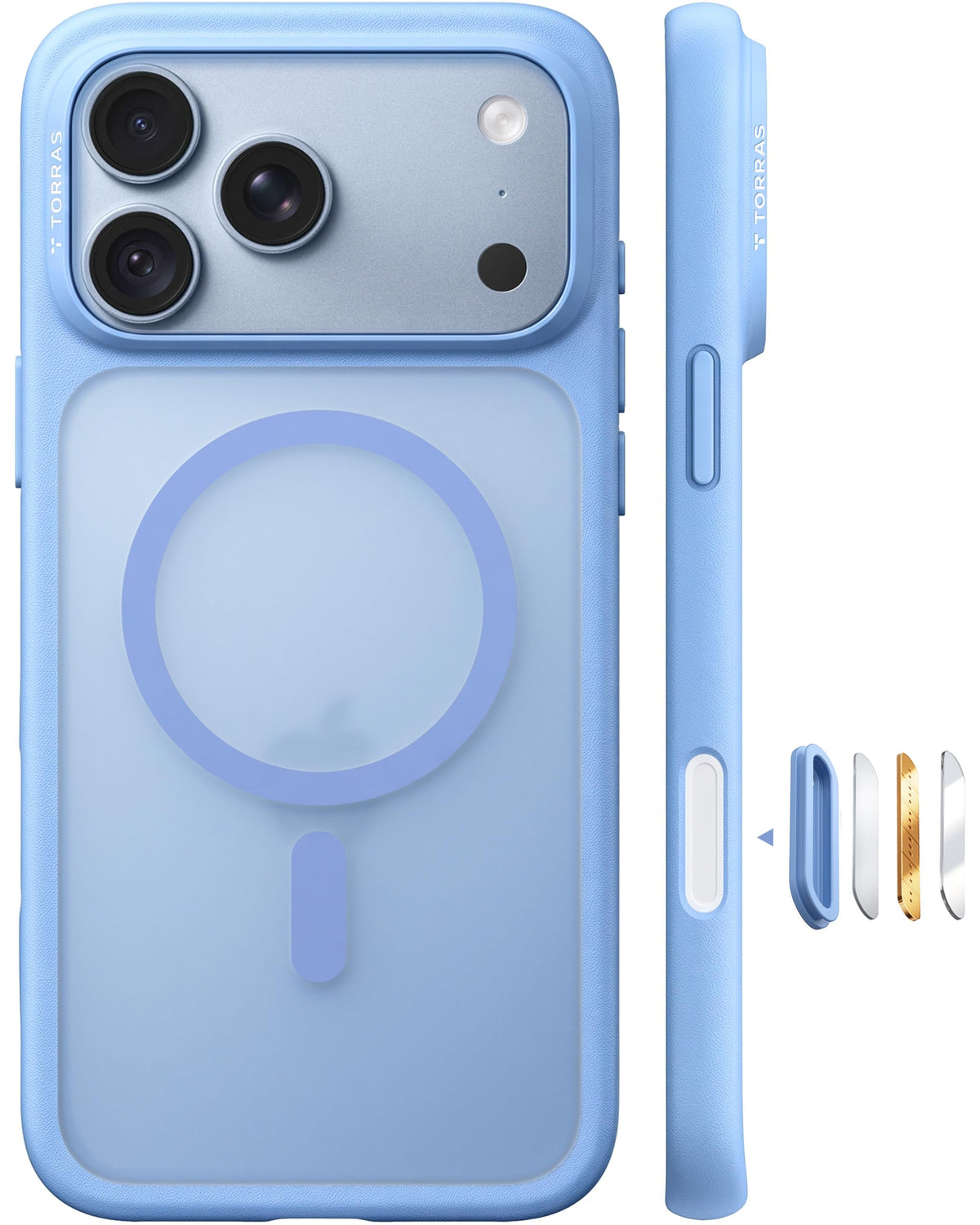 TORRAS Stronger Magnetic &amp; Shockproof for iPhone 17 Pro Max Case, Deep Blue