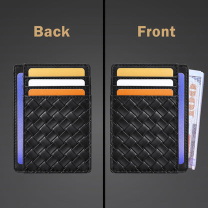 Slim Wallet, Leather, RFID Blocking Medium Size
