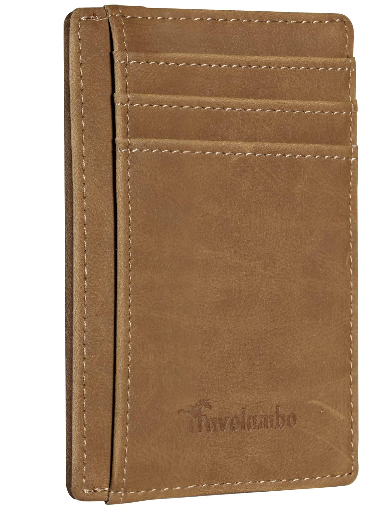 Slim Wallet, Leather, RFID Blocking Medium Size