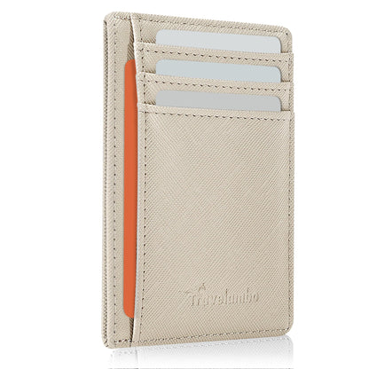 Slim Wallet, Leather, RFID Blocking Medium Size