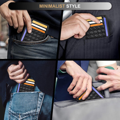 Slim Wallet, Leather, RFID Blocking Medium Size