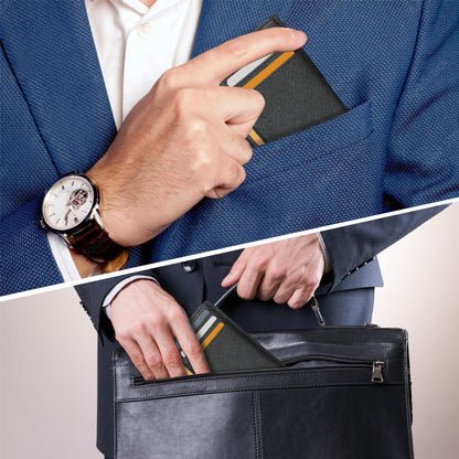 Slim Wallet, Leather, RFID Blocking Medium Size