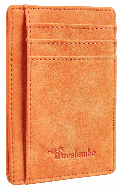 Slim Wallet, Leather, RFID Blocking Medium Size