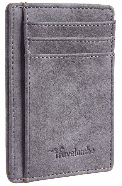 Slim Wallet, Leather, RFID Blocking Medium Size
