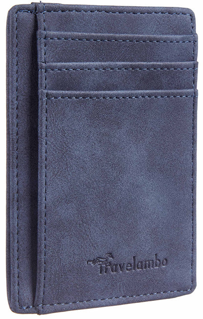 Slim Wallet, Leather, RFID Blocking Medium Size