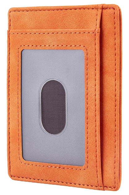 Slim Wallet, Leather, RFID Blocking Medium Size